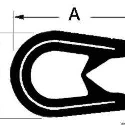 Profilato PVC nero 1,5 x 4 mm
